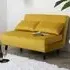 Aurora 2-Seater Sofa Bed - Yellow, Velvet