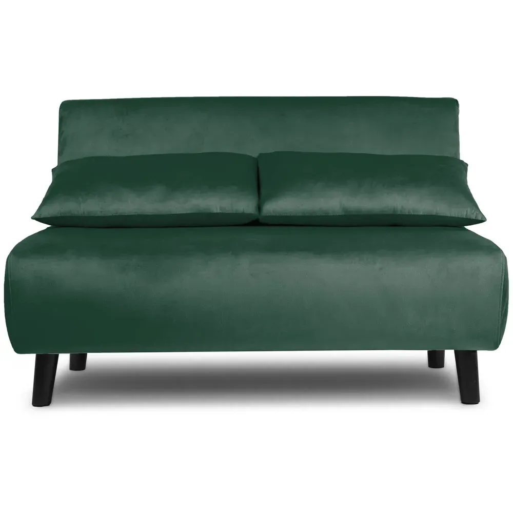 Aurora Double Sleeper Sofa Bed - Green, Velvet