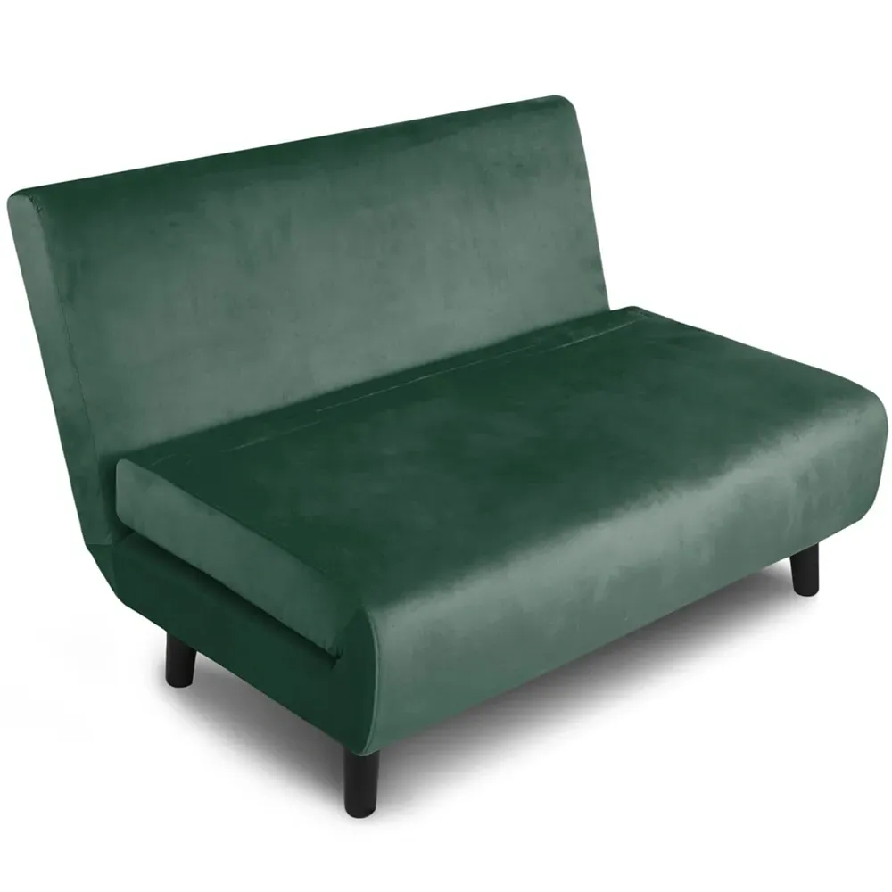 Aurora Double Sleeper Sofa Bed - Green, Velvet