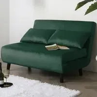 Aurora Double Sleeper Sofa Bed - Green, Velvet