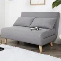 Aurora Double Sleeper Sofa Bed - Grey, Linen