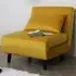 Aurora Single Seater Sofa Bed - Yellow, Velvet