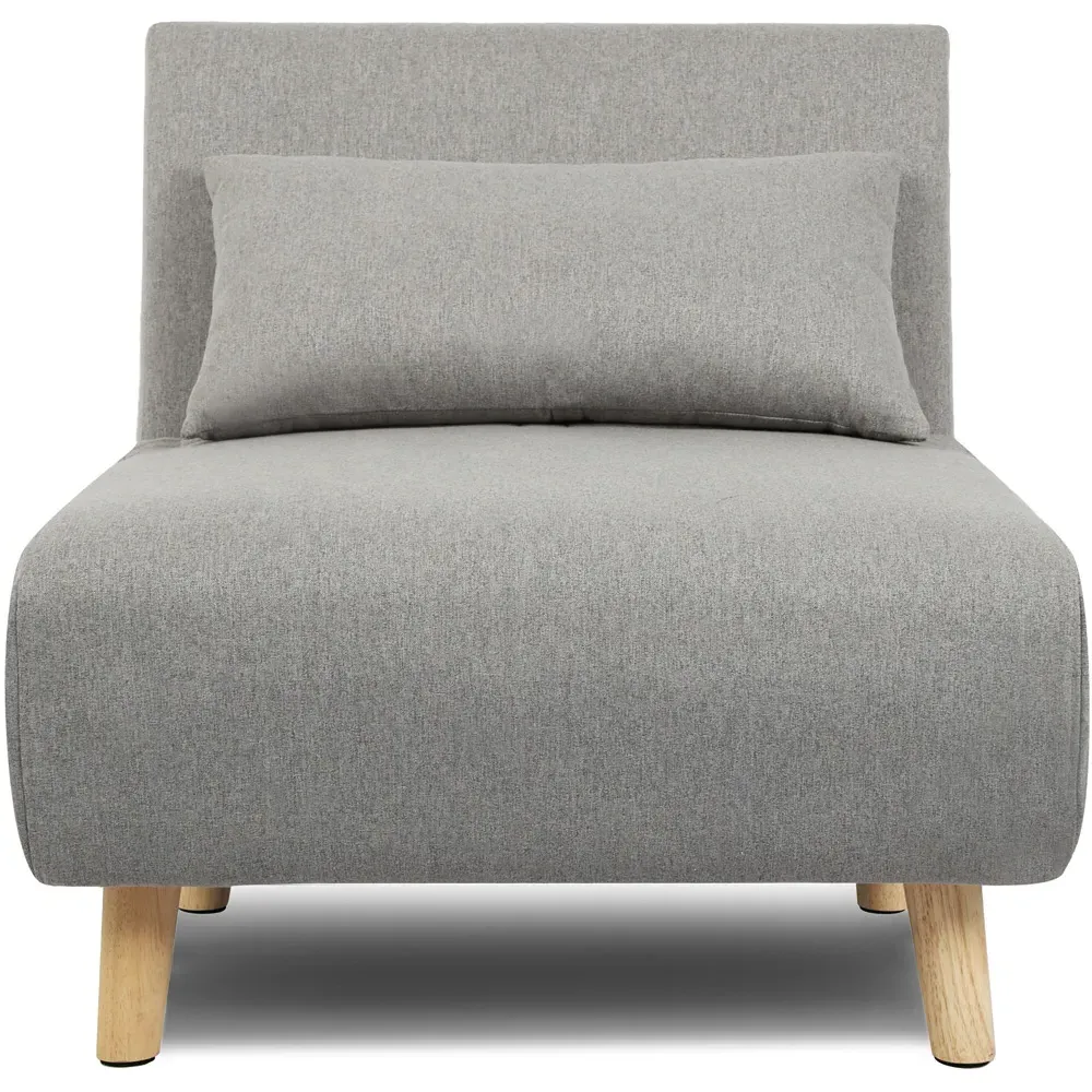 Aurora Single Sleeper Sofa Bed - Grey, Linen