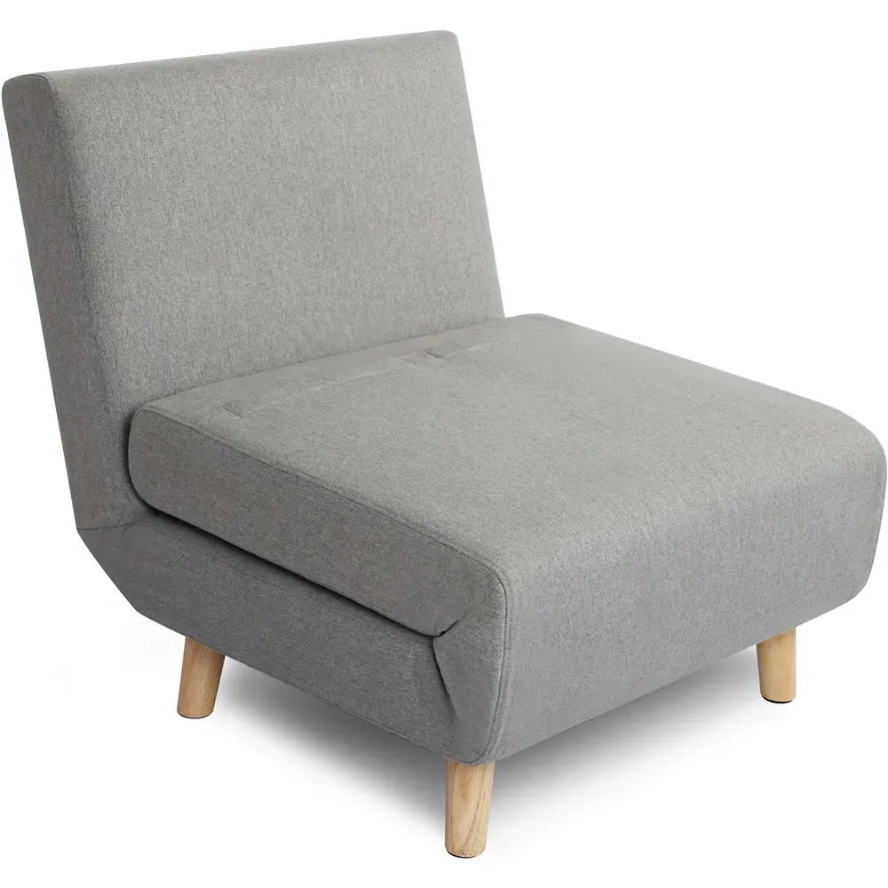 Aurora Single Sleeper Sofa Bed - Grey, Linen