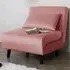 Aurora Single Sleeper Sofa Bed - Pink, Velvet