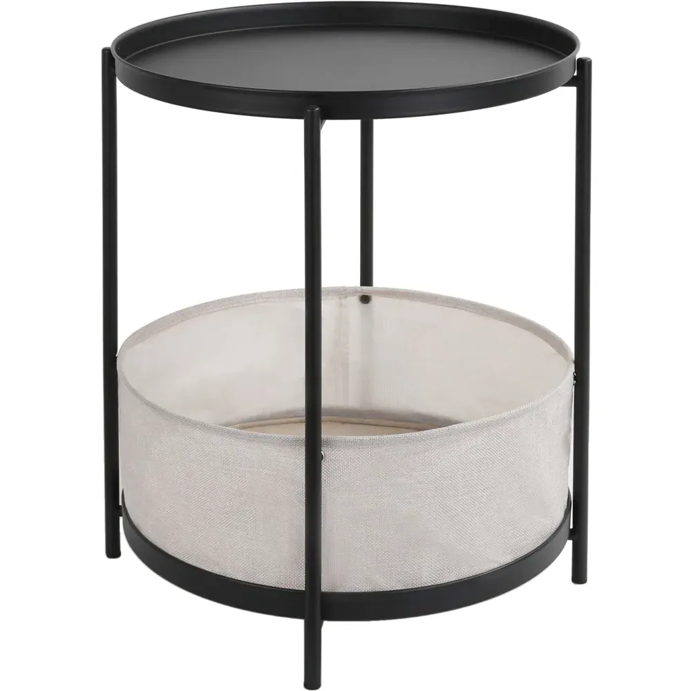 Bakewell Single Shelf Coffee Table with Storage - Black