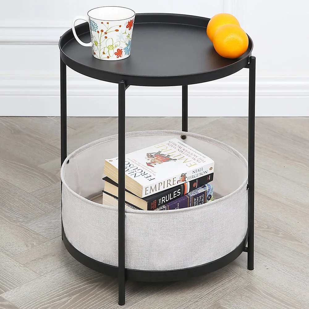 Bakewell Single Shelf Coffee Table with Storage - Black image