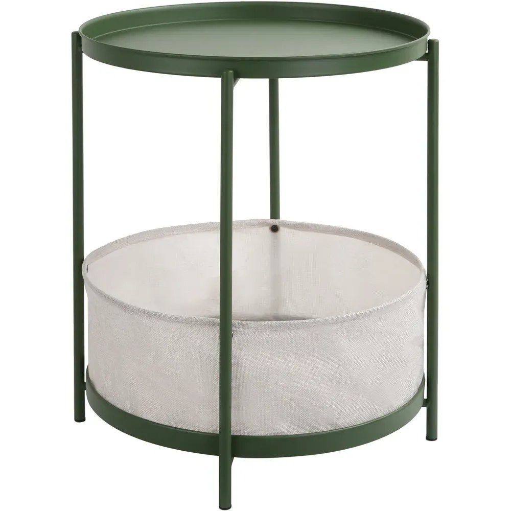 Bakewell Single Shelf Coffee Table with Storage - Green
