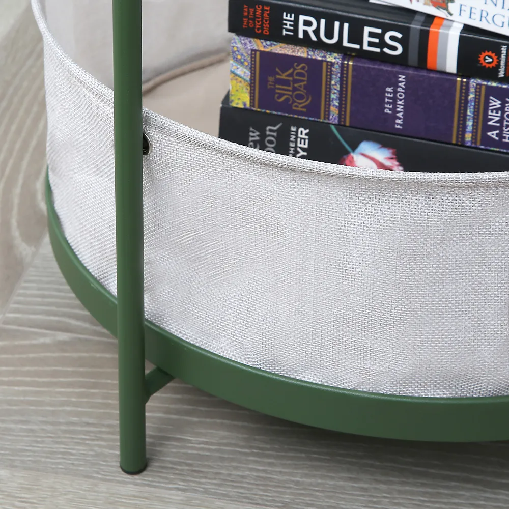 Bakewell Single Shelf Coffee Table with Storage - Green