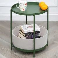 Bakewell Single Shelf Coffee Table with Storage - Green