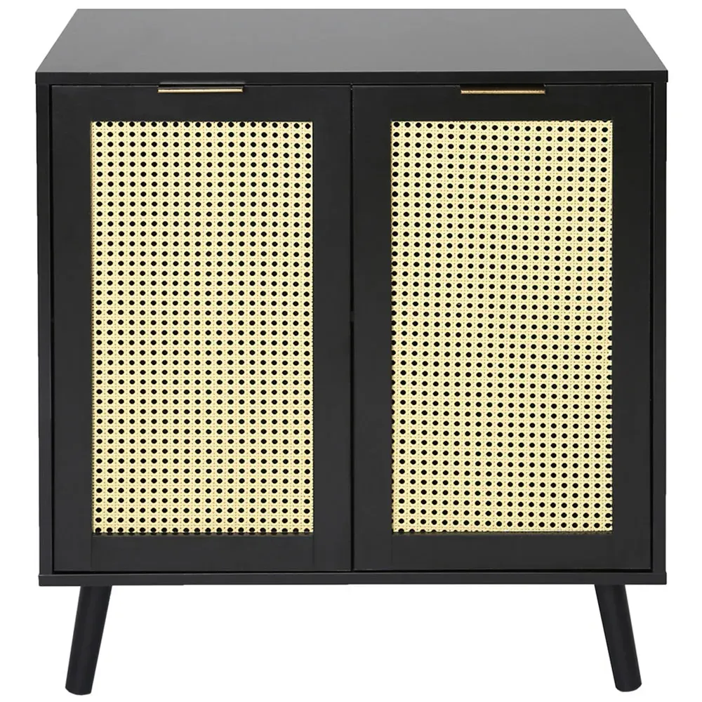 Craven 2 Door Sideboard with Cane Front - Black