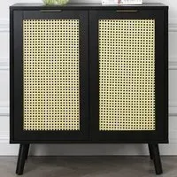 Craven 2 Door Sideboard with Cane Front - Black