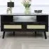 Craven Corner TV Unit with Cane Front - Black