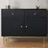 Devon 2 Door 2 Drawer Storage Cabinet - Black, MDF