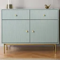 Devon 2 Door 2 Drawer Storage Cabinet - Green, MDF