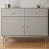 Devon 2 Door 2 Drawer Storage Cabinet - Grey, MDF