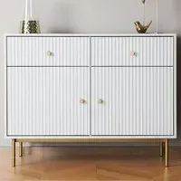 Devon 2 Door 2 Drawer Storage Cabinet - White, MDF