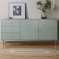 Devon 2 Door 3 Drawer Sideboard with Storage - Green