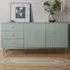 Devon 2 Door 3 Drawer Sideboard with Storage - Green