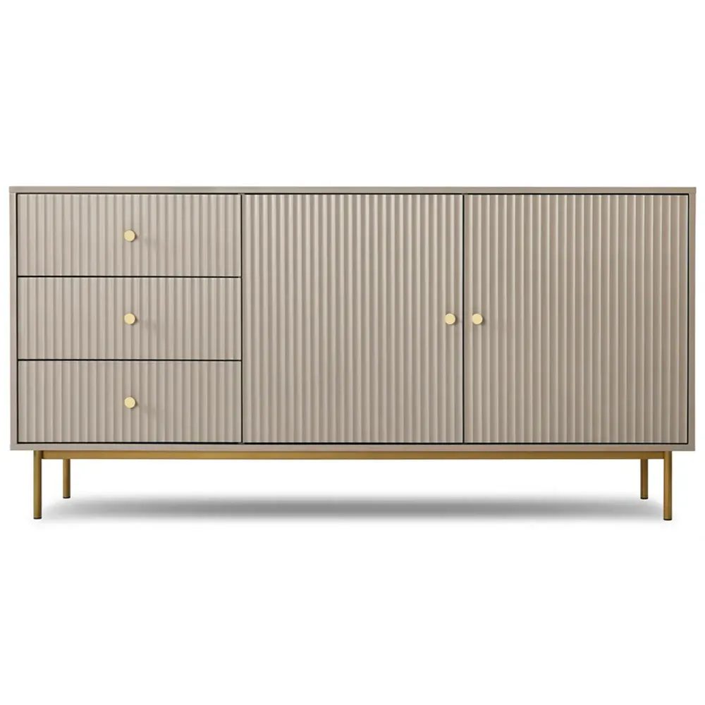 Devon 2 Door 3 Drawer Sideboard with Storage - Grey