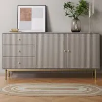 Devon 2 Door 3 Drawer Sideboard with Storage - Grey
