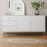 Devon 2 Door 3 Drawer Sideboard with Storage - White