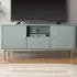 Devon 2 Door Single Drawer TV Unit - Green