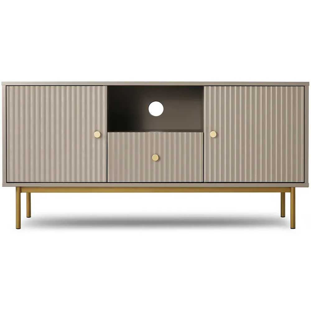 Devon 2 Door Single Drawer TV Unit - Grey