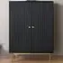 Devon 2 Door Storage Cabinet - Black