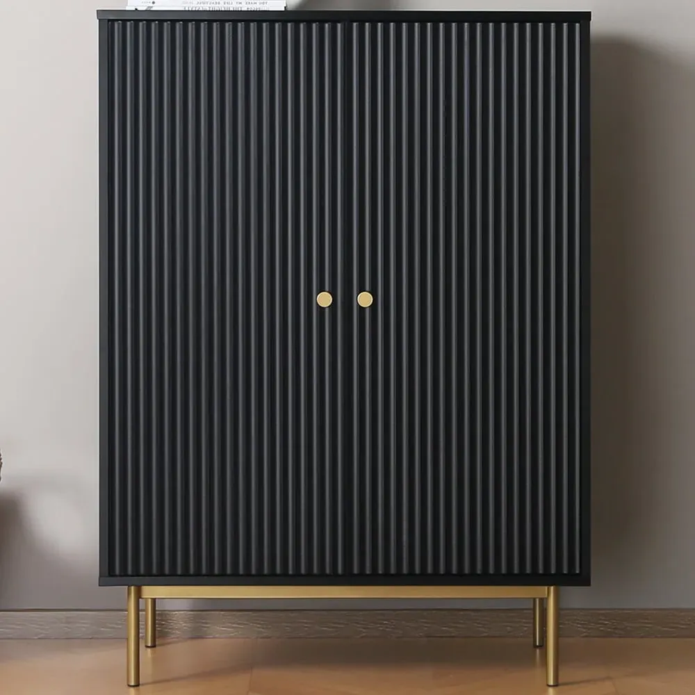 Devon 2 Door Storage Cabinet - Black image