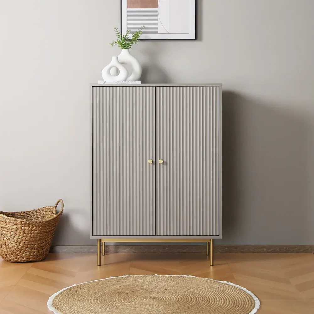 Devon 2 Door Storage Cabinet - Grey