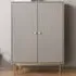 Devon 2 Door Storage Cabinet - Grey