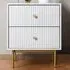 Devon 2 Drawer Bedside Table - White
