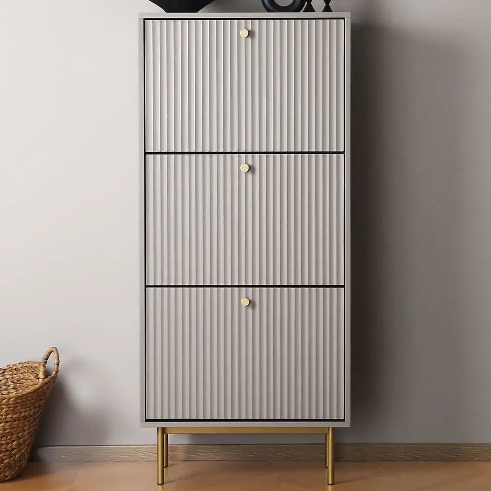 Devon 3 Drawer Storage Cabinet - Grey image