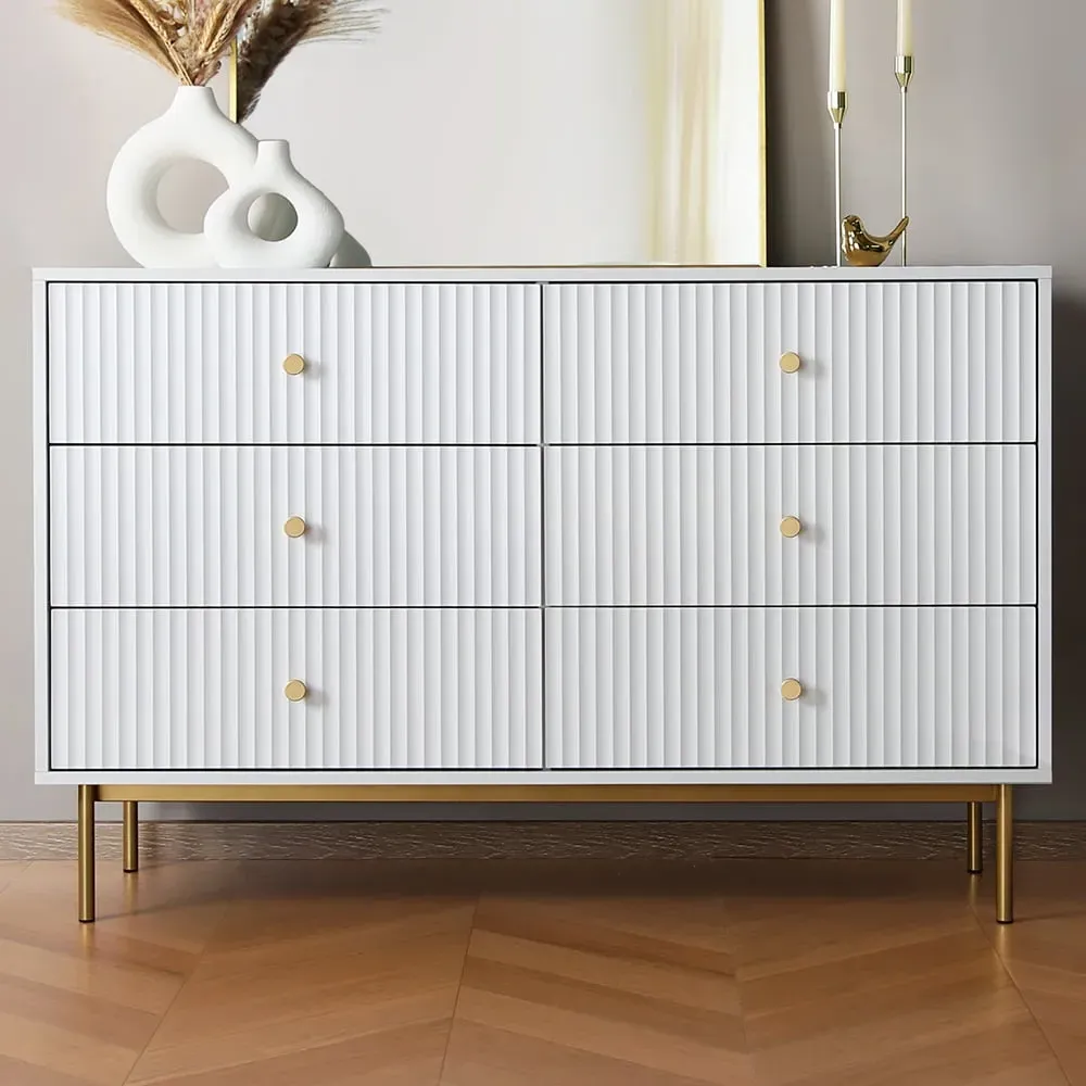 Devon 6 Drawer Chest of Drawers - White image
