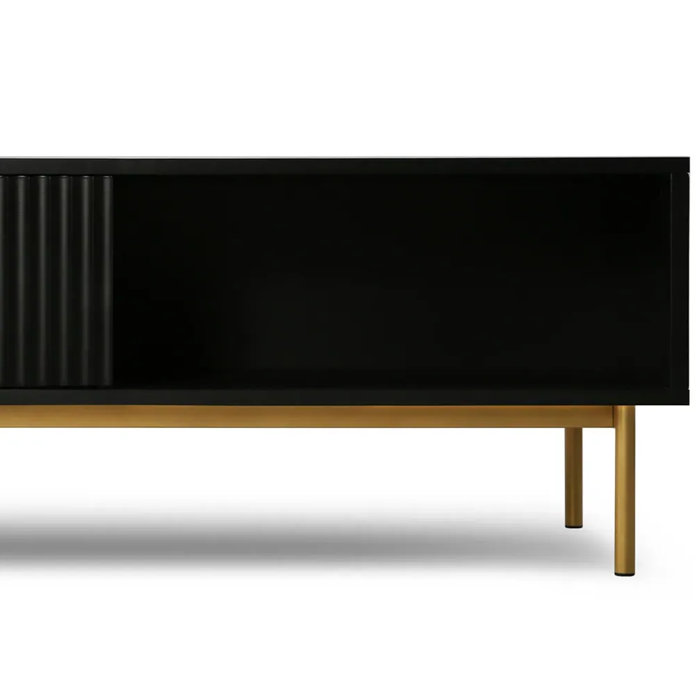 Devon Coffee Table with Drawer - Black