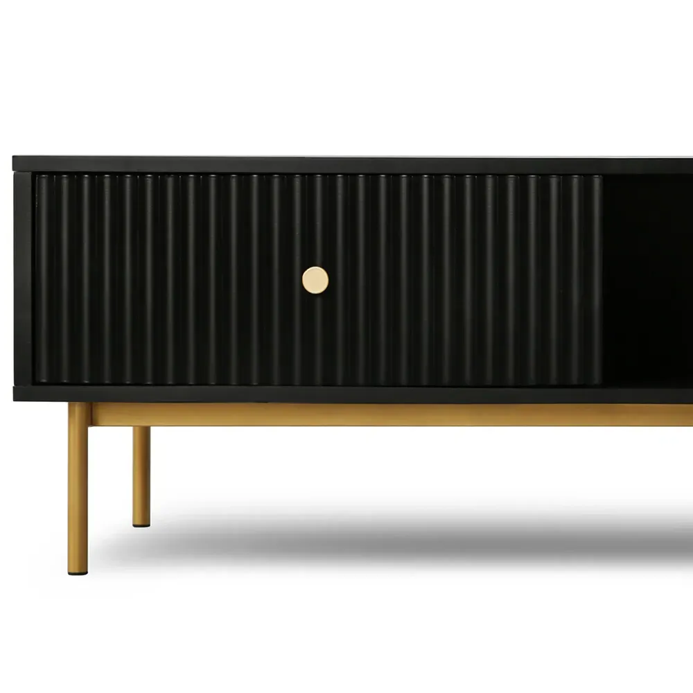 Devon Coffee Table with Drawer - Black