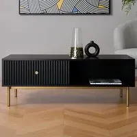 Devon Coffee Table with Drawer - Black