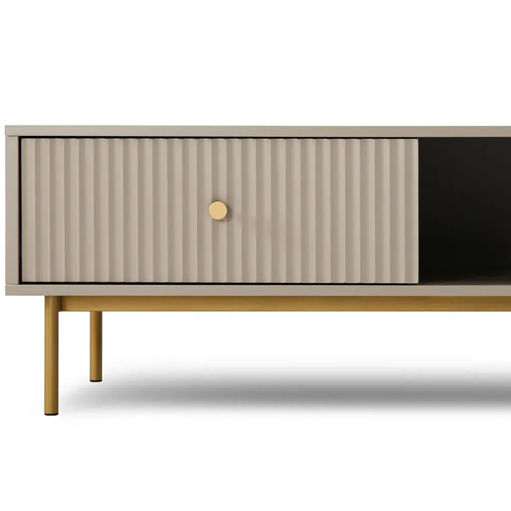 Devon Coffee Table with Drawer - Grey