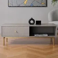 Devon Coffee Table with Drawer - Grey