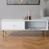 Devon Coffee Table with Drawer - White