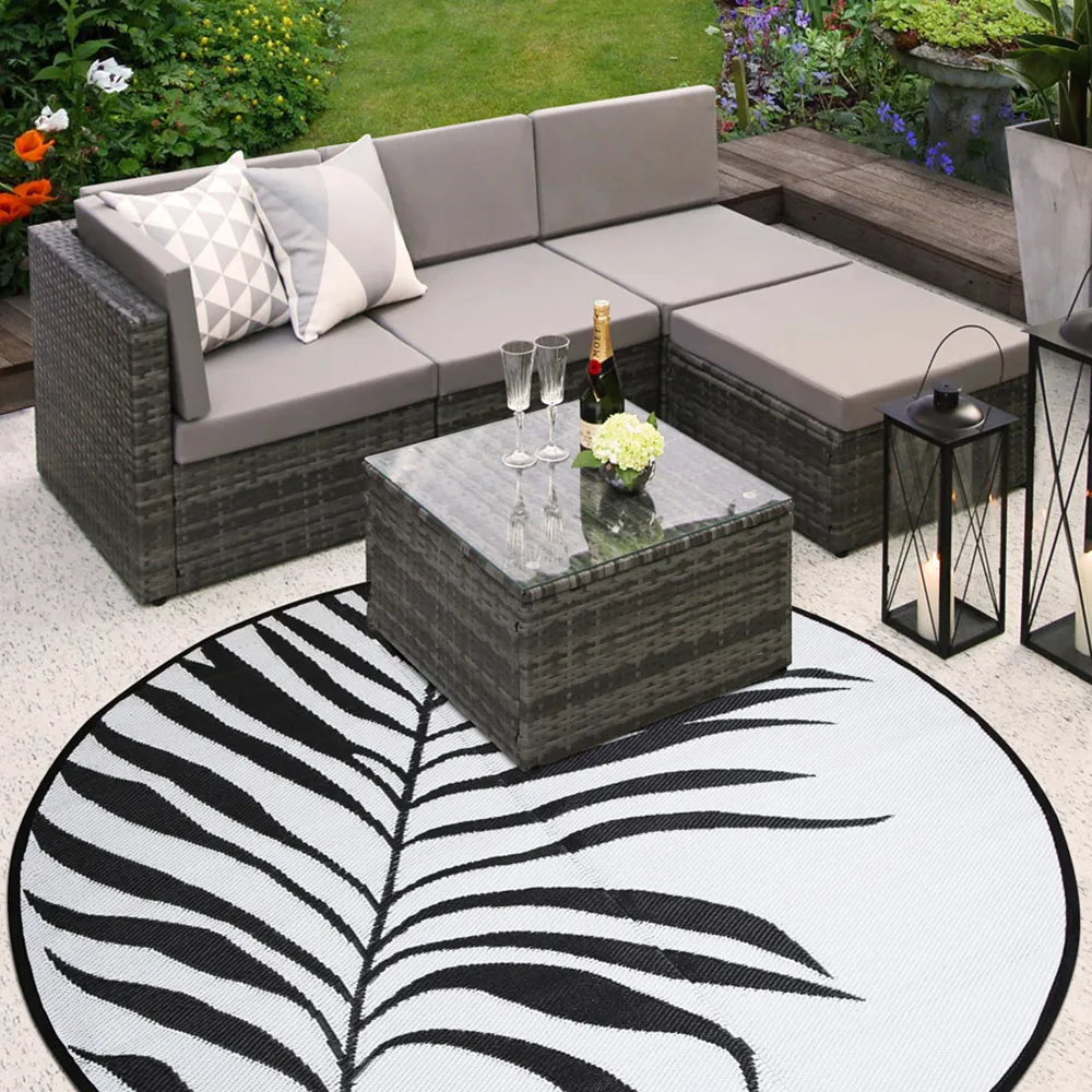 Divan Jupiter Round Outdoor Rug 200cm - Multi, Polypropylene