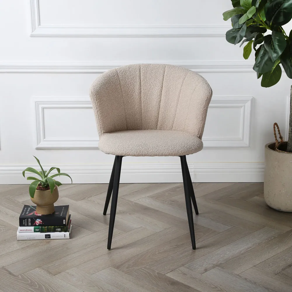 Dunelm Boucle Accent Chair - Beige