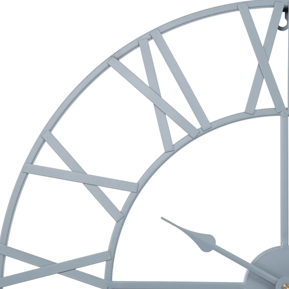 EOS Medium Skeleton Wall Clock with Roman Numerals - Grey, Metal