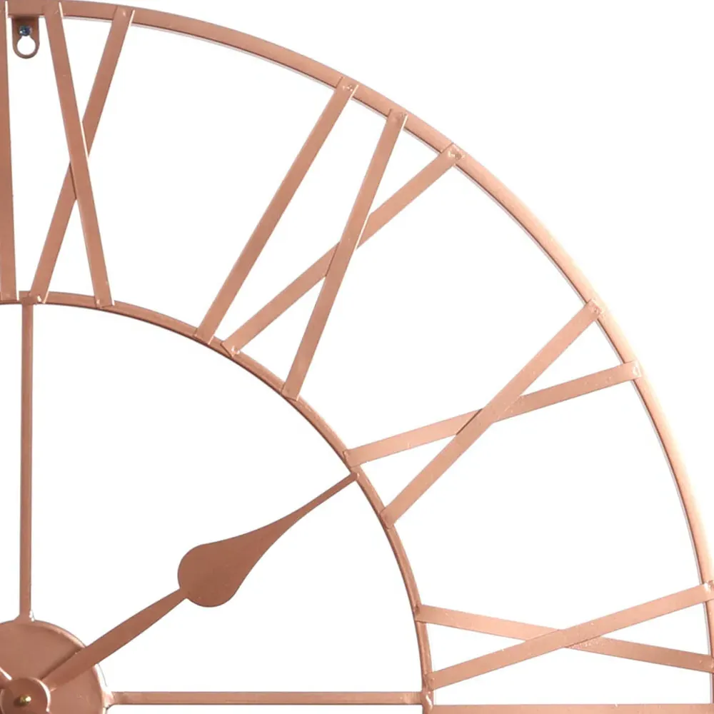 EOS Skeleton Wall Clock with Roman Numerals - Copper