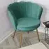 Flora Petal Back Armchair - Green, Velvet