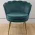 Flora Petal Back Armchair - Teal, Velvet