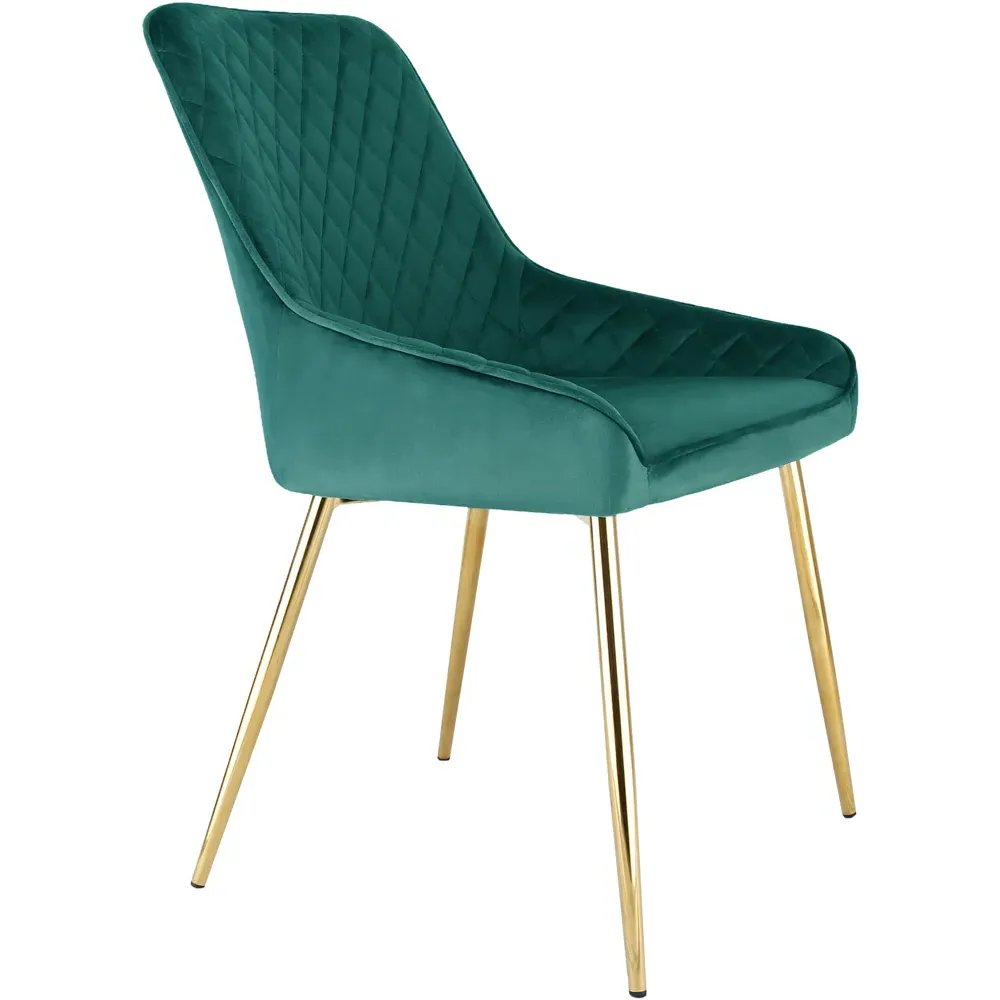 Hamilton Set of 2 Velvet Dining Chairs - Green