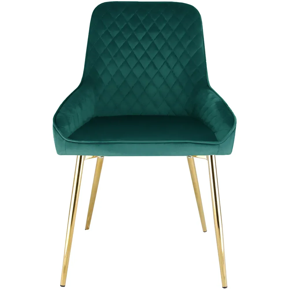 Hamilton Set of 2 Velvet Dining Chairs - Green