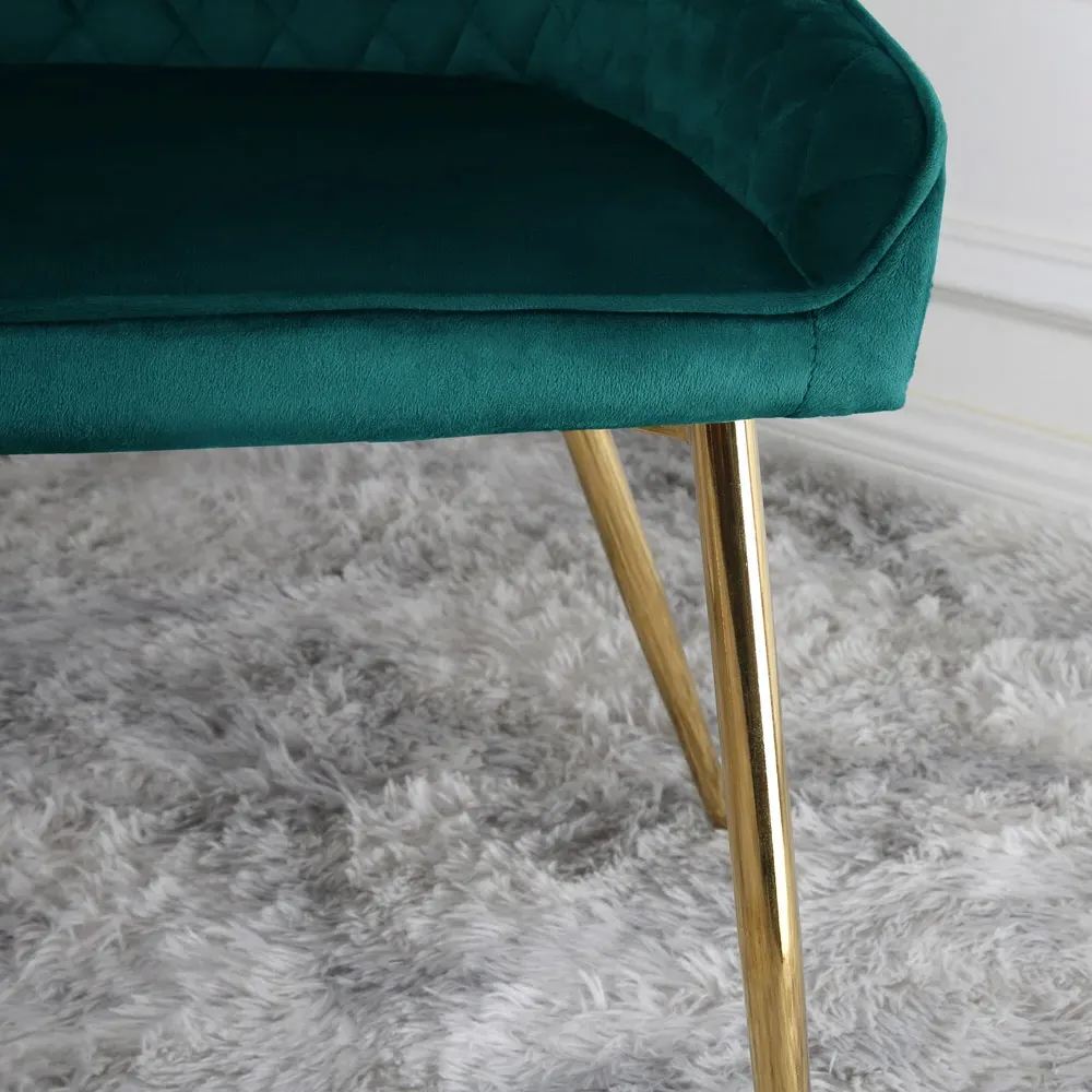 Hamilton Set of 2 Velvet Dining Chairs - Green